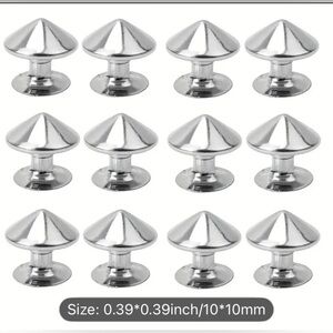 100 Silver Alloy Cone Spikes | Embellished for Jewelry, Home & Clothing | New